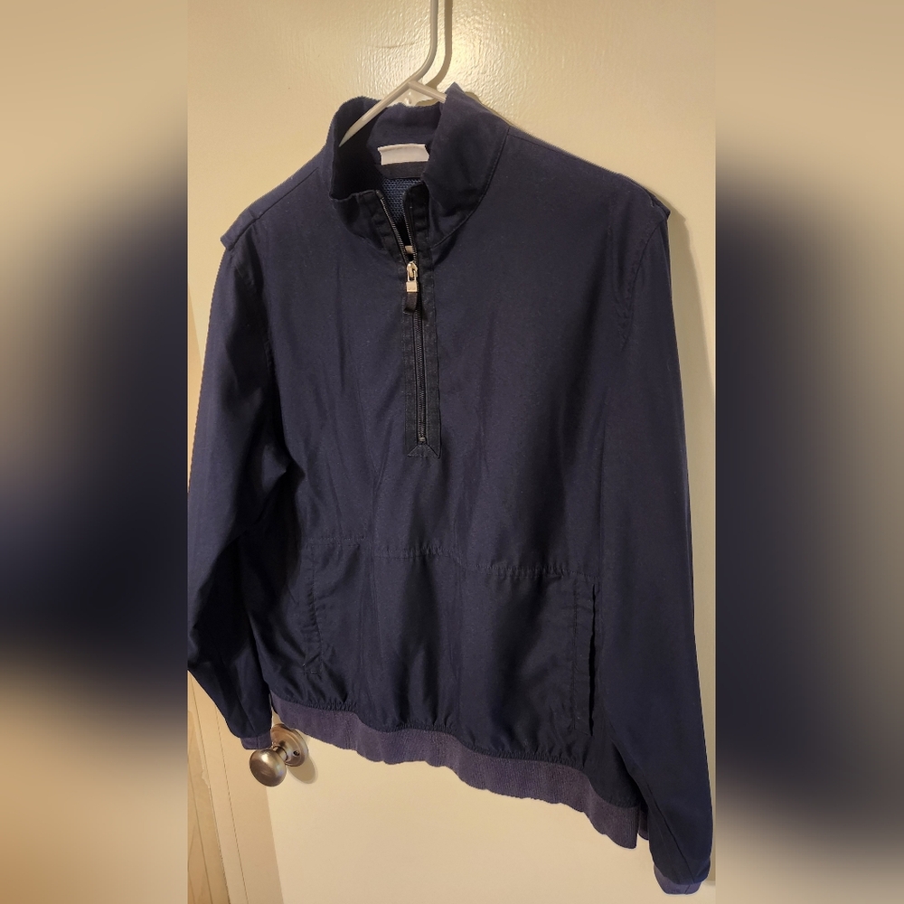 GOLF Pullover Black/Navy Half-Zip Lizgolf Size L Excellent Condition